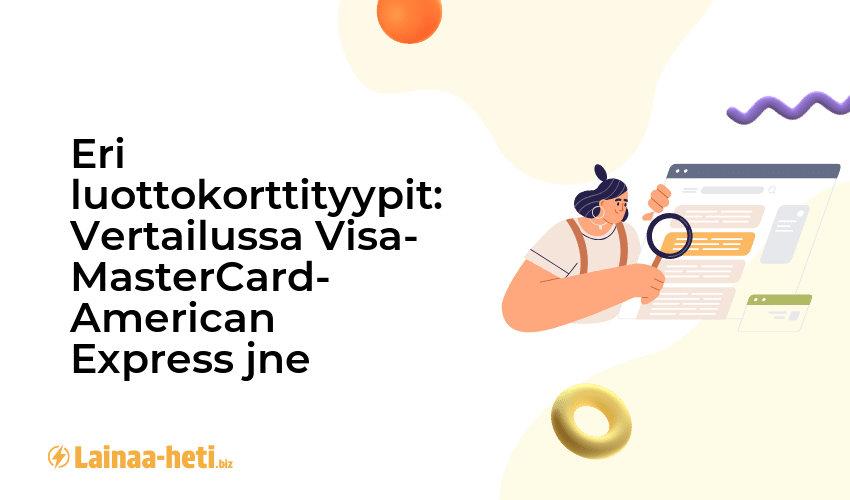 Eri luottokorttityypit Vertailussa Visa MasterCard American Express jne